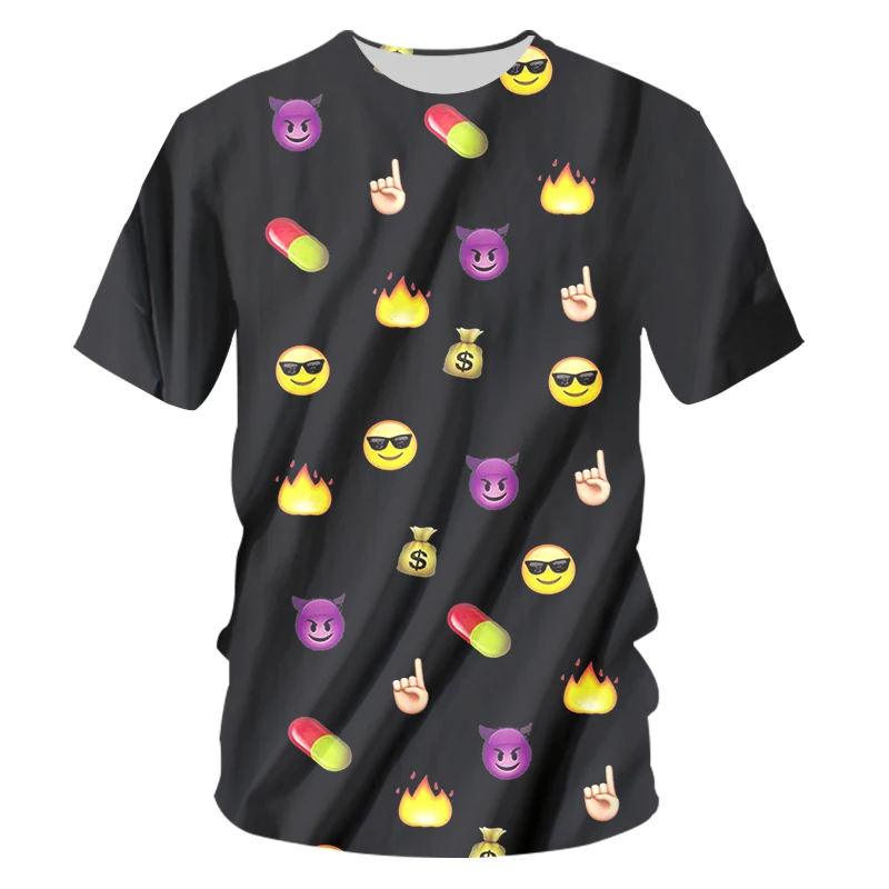 OGKB футболки мужские модные короткие милые 3D с принтом забавного размера плюс 5XL 6XL