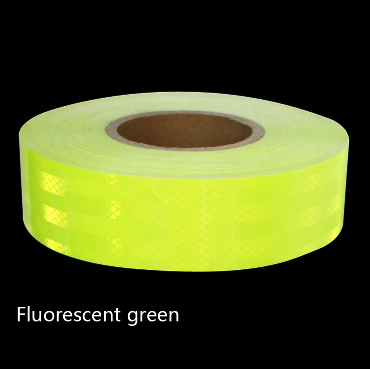 Fluorescent green 5 см x 5 м DIY флуоресцентная Светоотражающая наклейка предупреждающая Автомобильная светящаяся полоса для автомобиля и мотоцикла декоративная наклейка - Цвет: Fluorescent green