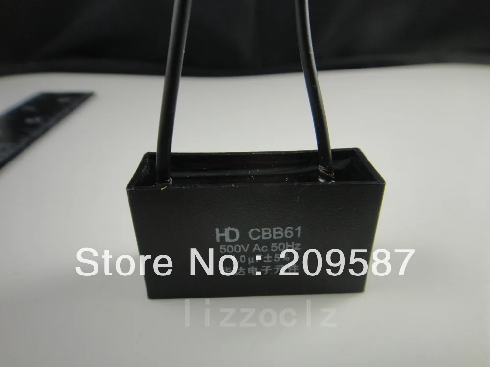 

10pcs Fan Capacitor Metallized Capacitor Start Capacitor CBB61 500VAC 1.0uF