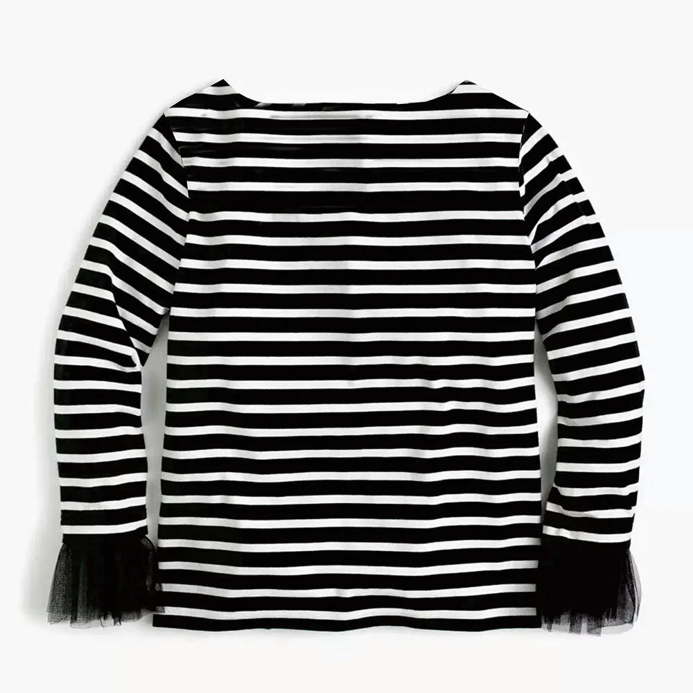 Рубашка с длинным рукавом и круглым вырезом для девочек | Мать ребенок