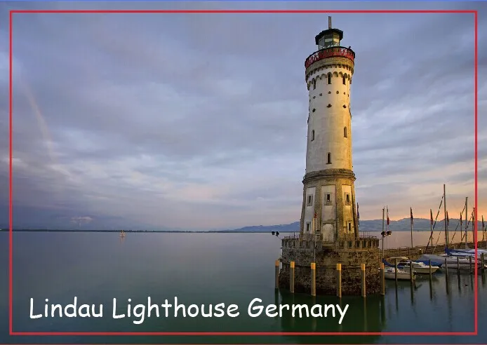 Туристические сувенирные магниты на холодильник фонарь Линдау озеро Констанс