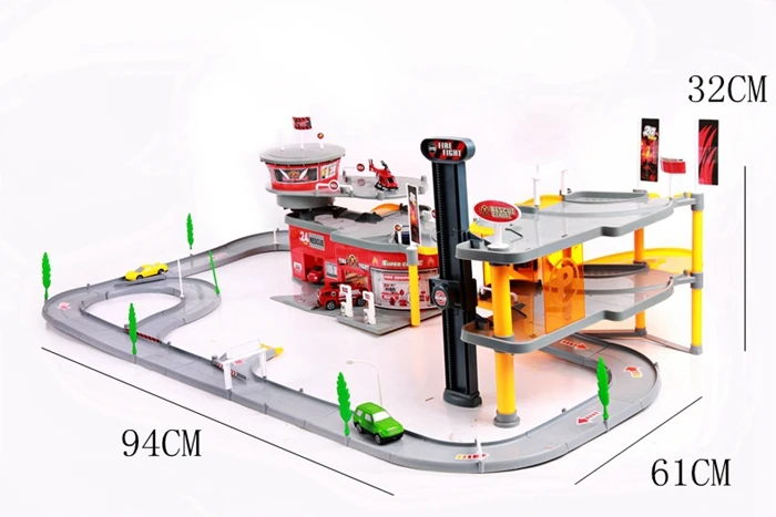 

New Hot Large toy car parking city fire center children's educational toy for boy's gift Kids Toys for children brinquedos
