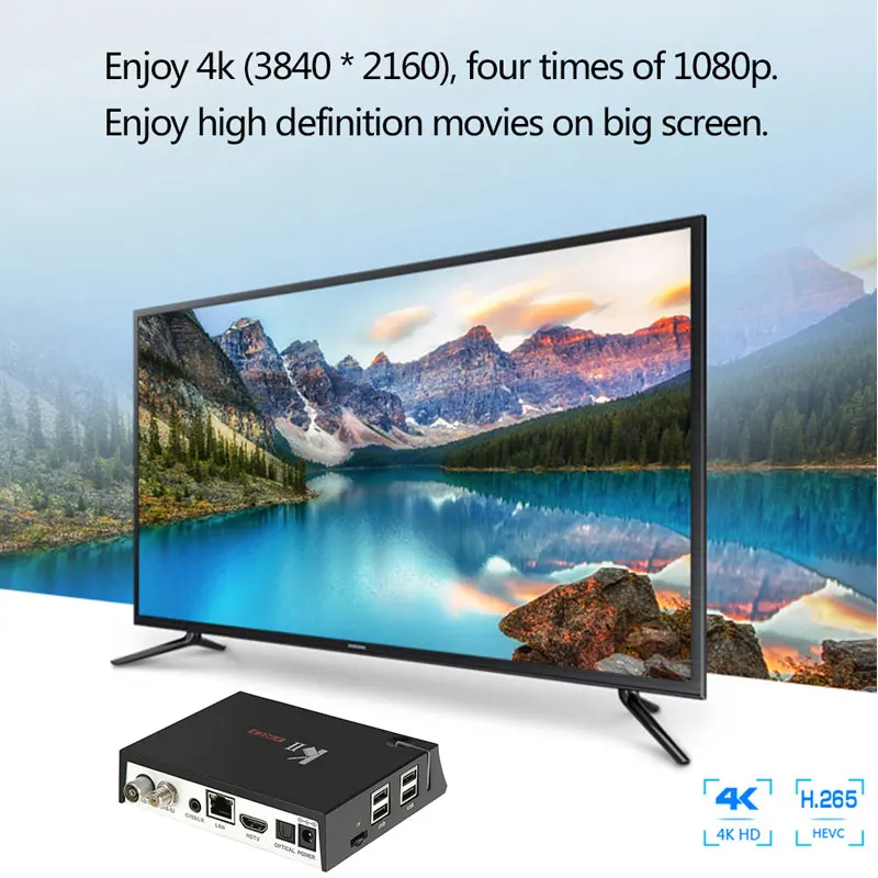 MECOOL KII Pro DVB-T2& S2 DVB-C Android 7,1 ТВ приставка Amlogic S905D четырехъядерный BT4.0 2 ГБ/16 ГБ 2,4G/5G Wifi 4K приставка Мини ПК