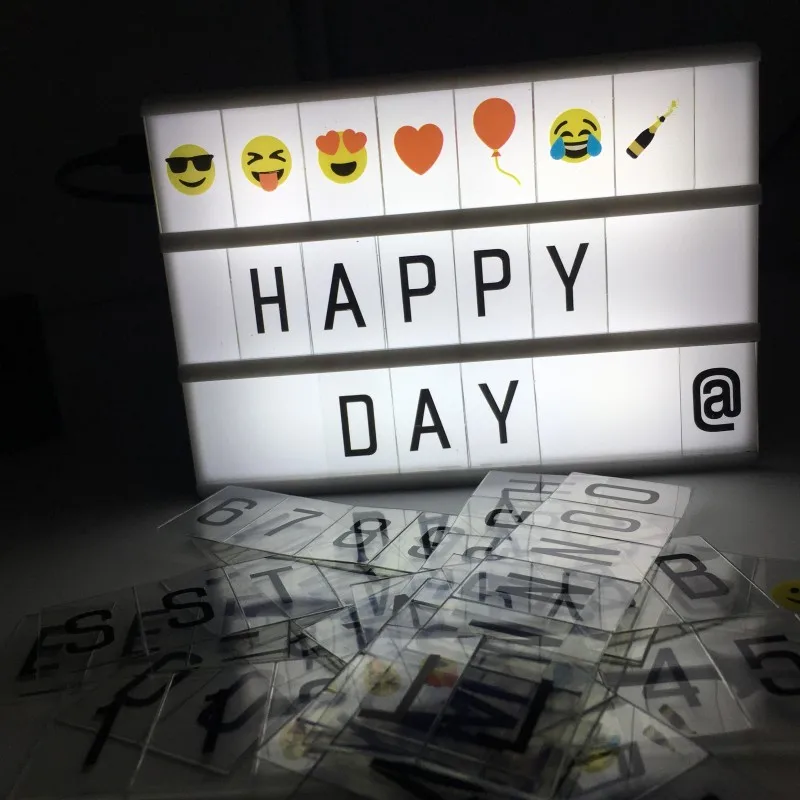 Creative Letters Cards DIY Combination A4 LED Light Box Night Use USB/AAA Battery Powered Lightbox Indoor Desktop Lamp | Лампы и