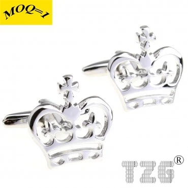 Серебряная брифта 1 пара бесплатная доставка акция|cufflink cuff|crown cufflinkscuff links |