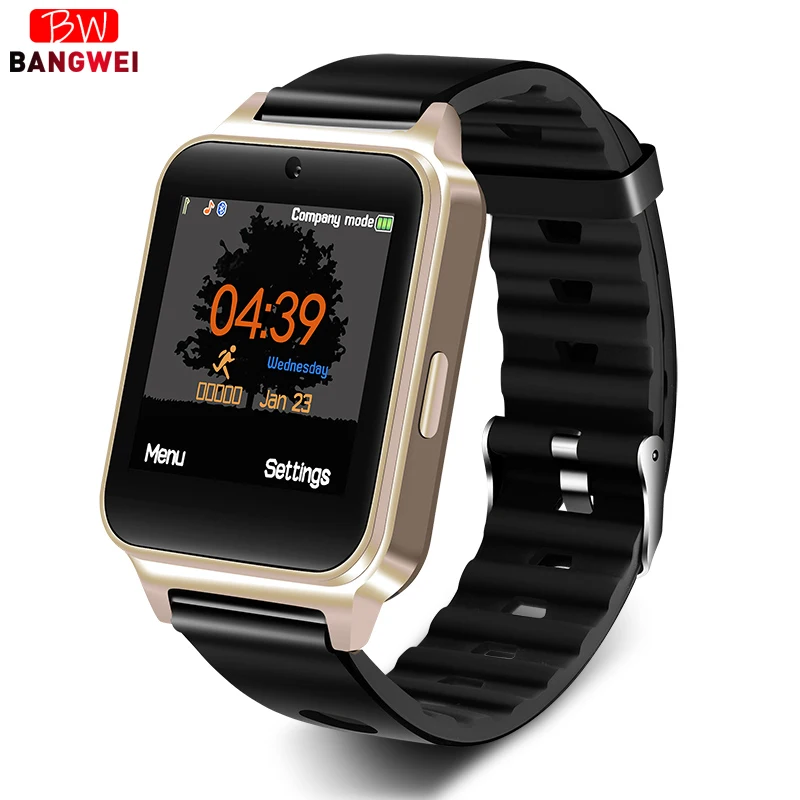 Golden black WISHDOIT спортивные Смарт-часы для мужчин поддерживает SIM TF карты MP4 видео плеер Bluetooth часы подключение музыкальный плеер фитнес умные часы - Color: Golden black