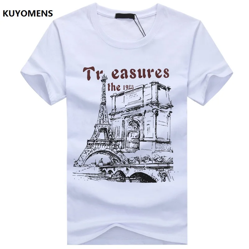 KUYOMENS мужская футболка размера плюс прямого кроя Homme Летняя с короткими рукавами