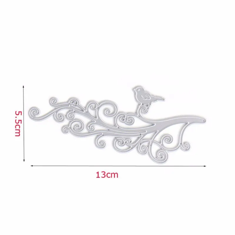 Цветок ротанга ветви Скрапбукинг штампы металлические птицы Вырубные трафареты