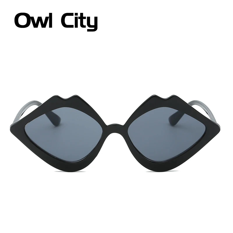 Женские винтажные солнцезащитные очки в форме губ Owl брендовые дизайнерские
