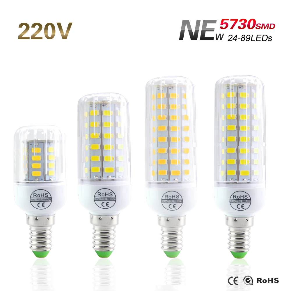 Vacamm светодиодный светильник E12 E14 E27 5730 SMD белый/теплый белый энергосберегающий
