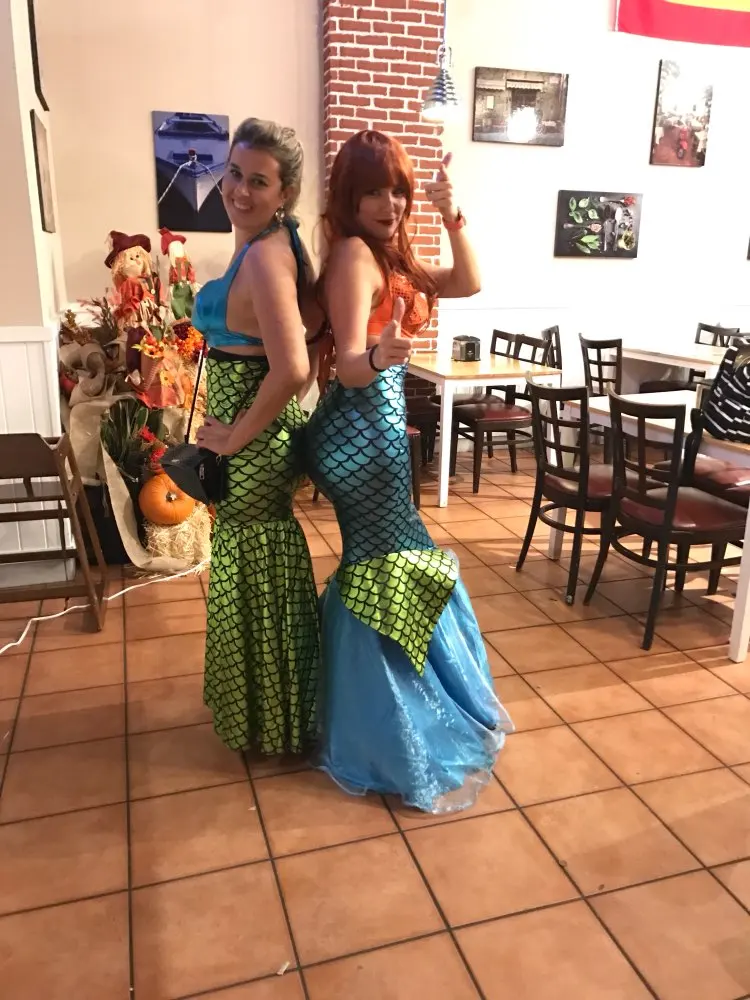 Горячая Распродажа Женский костюм русалки косплей на Хэллоуин платье