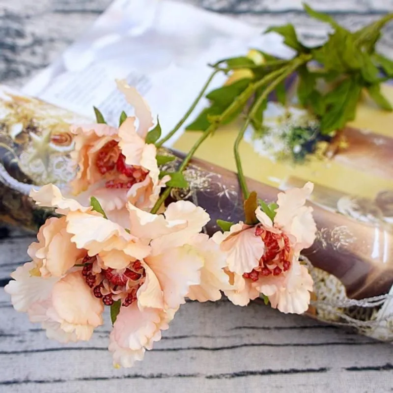 Искусственные цветы хризантемы высококлассные модные украшения дома ручной diy цветок на одной ветке действительно сенсорный цветы