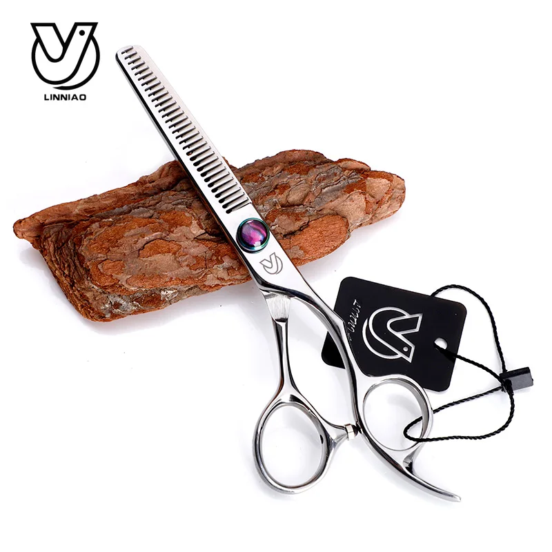 Thinning Scissors Резка истончение инструмент для укладки 6 дюймов ножницы для волос из нержавеющей стали салон Парикмахерские ножницы обычные плоские зубчатые лезвия - Цвет: Thinning Scissors