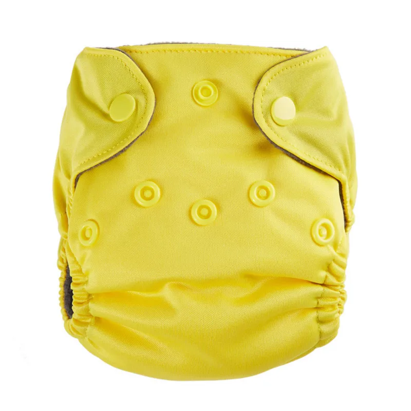 yellow Спасибо, мама, тканевые подгузники для новорожденных, AIO, бамбуковый уголь, крошечные Многоразовые детские подгузники, двойные гусиные комплекты, подходит для детей 2-5 кг - Цвет: yellow