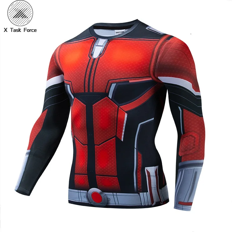 Мужская футболка с 3D-принтом Ant Man компрессионная принтом Мстители 4 летний костюм