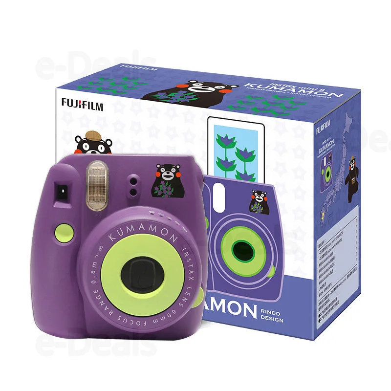 Набор камер Fujifilm Instax Mini 8 KUMAMON, мгновенная камера Kumanon с пленкой Kumanon+ ноутбук+ наклейки+ Специальное кольцо для ключей+ ремешок - Цвет: Standard set Purple