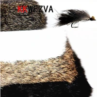 kkwezva 1 pc whole sheet rabbit fur hare zonker natural color fly making material for fly fishing lure making insect carp bait