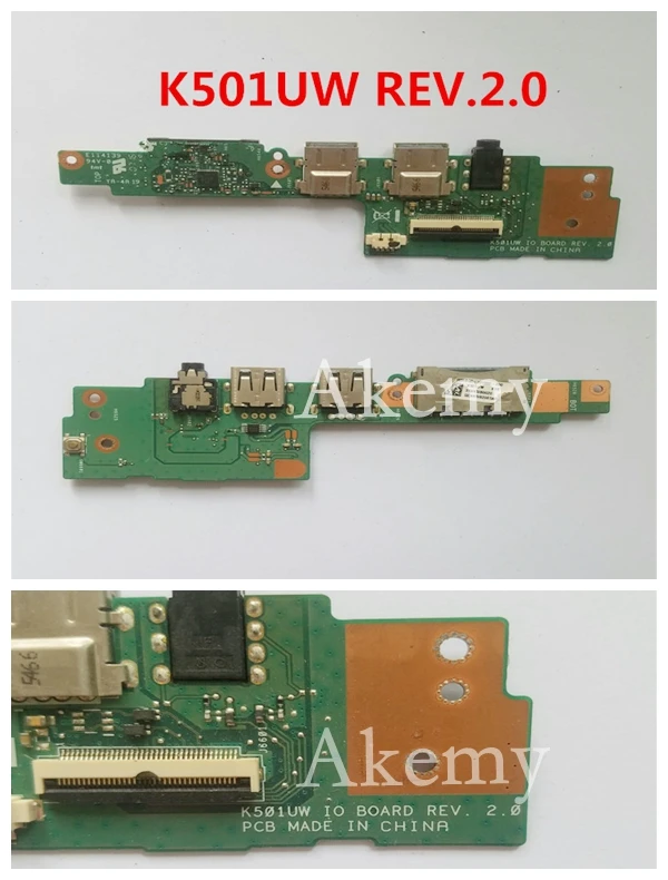 K501UX K501LX K501UW USB IO плата для For Asus A501L K501 K501LB K501U A501U K51UXM кабель ноутбука аудио JACK