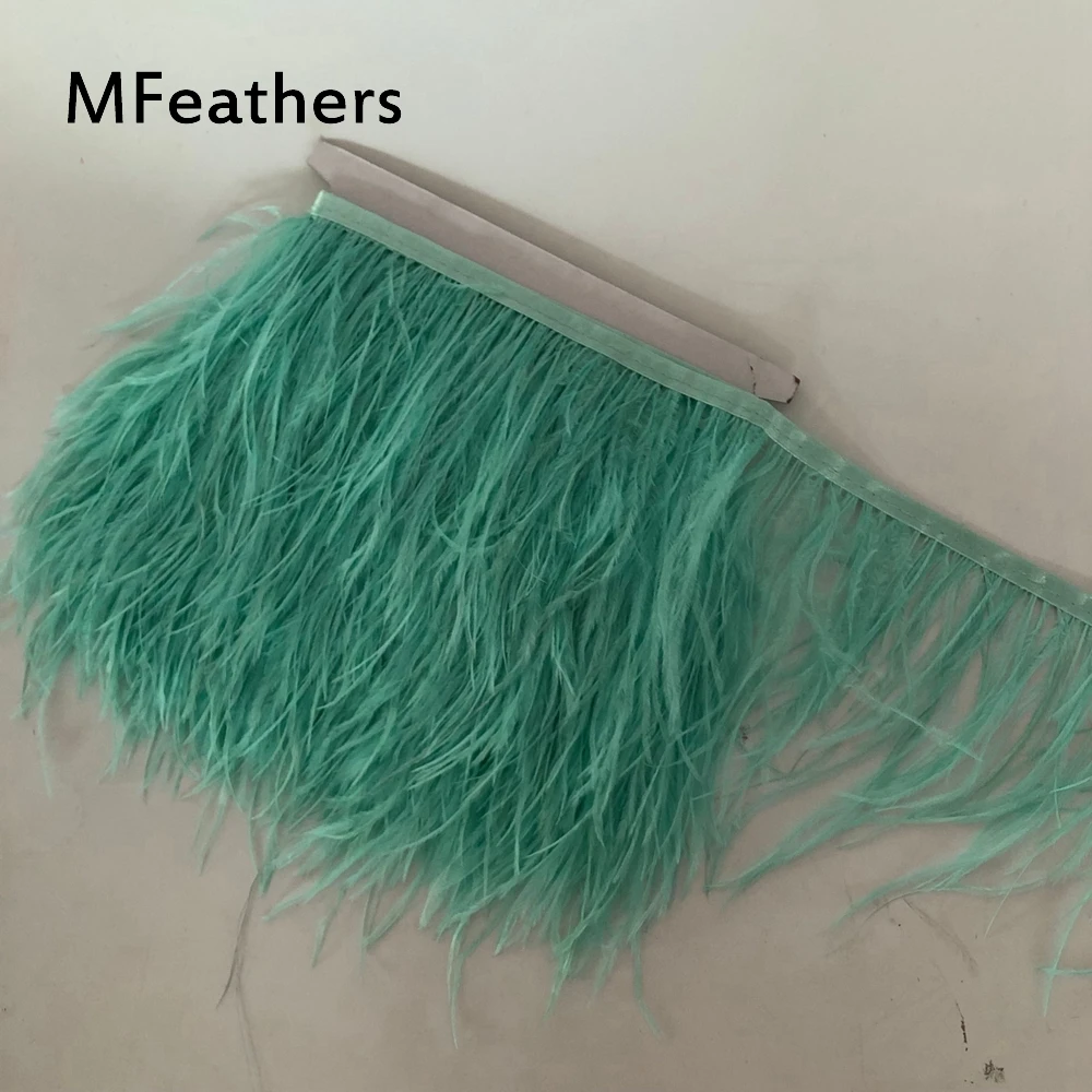 

5-10meters/lot 43colors Ostrich feather trims 10-15cm Ostrich feather ribbons lace belt weaves for cloth/shawls/dress accessorys