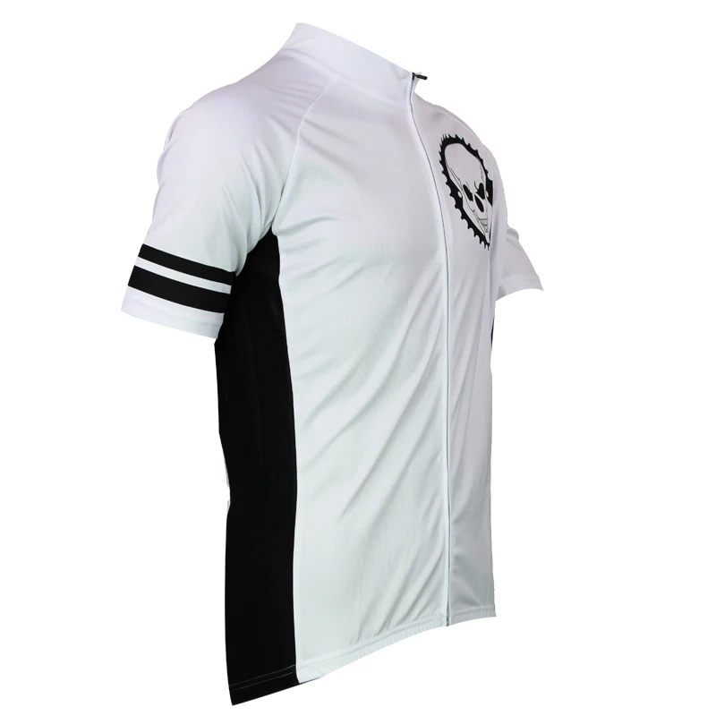 Новые Мужские Велоспорт Джерси Удобная Велосипед/Велосипед Рубашка Белый череп
