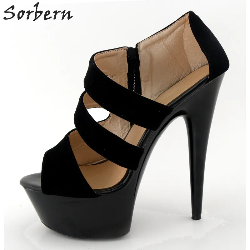 

Sorbern Women Pumps Spike Heels Heels Flock Ladies Party Shoes Pump Platform Shoes For Women Real Image Unisex Pumps