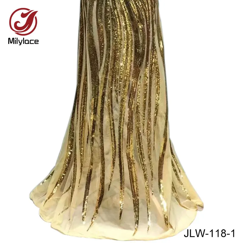 African french lace fabric charming sequins nigerian tulle high quality african fabrics for party JLW-118 | Дом и сад