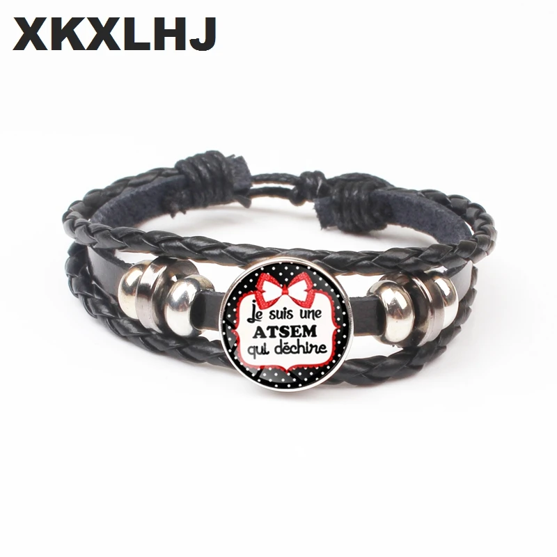 XKXLHJ модные Цитата l am Hostess который децибел кожаный браслет ювелирные изделия Merci