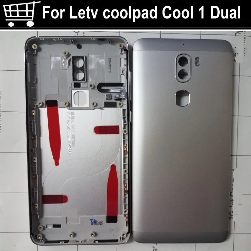 С боковой кнопкой для Letv Cool 1 двойной Leeco Coolpad Cool1 Крышка батарейного отсека задняя