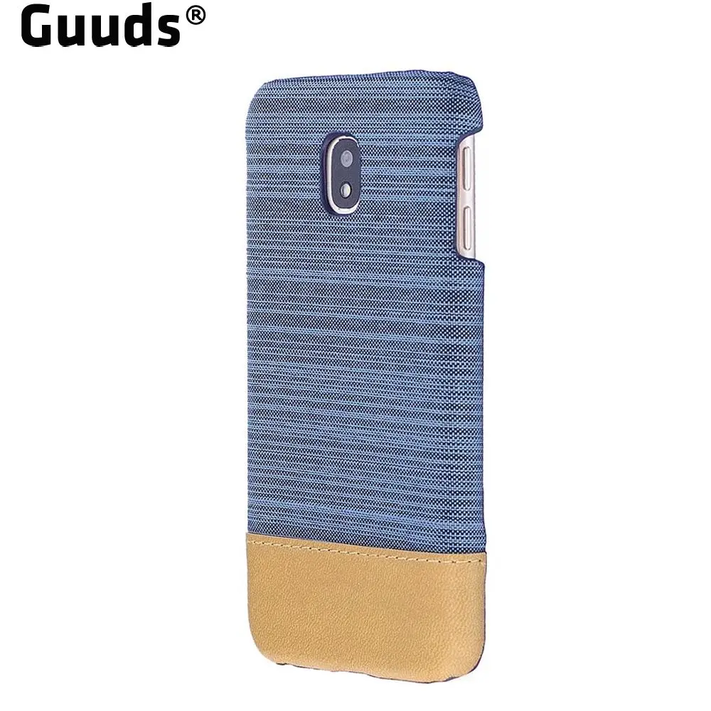 Guuds для Samsung J3 2016 2017 J330 чехол телефона с тканевым покрытием Пластиковая Задняя