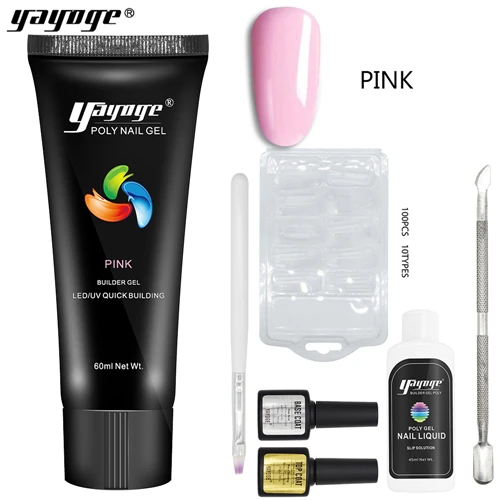 S3-PK Yayoge 60 мл полигель-лак для наращивания пальцев прозрачный гель для ногтей быстрое строительство УФ светодиодный Гель-лак для ногтей - Цвет: S3-PK