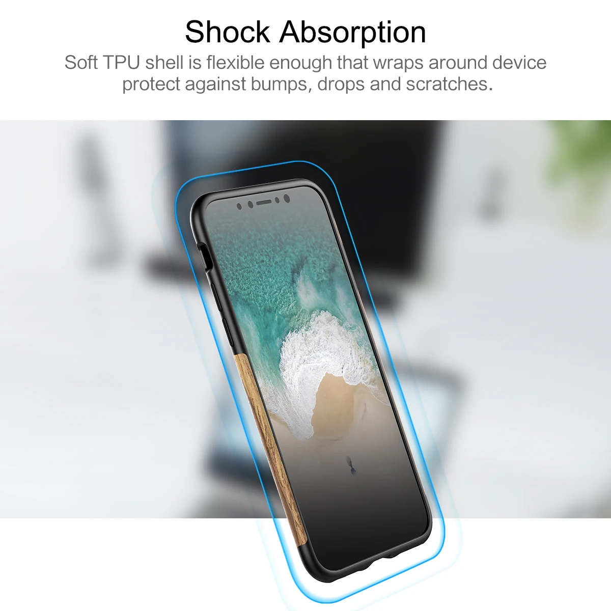 Чехол Rock для iPhone XS Max чехол под дерево+ ТПУ защитный чехол на заднюю панель для iPhone XR чехол Прямая поставка