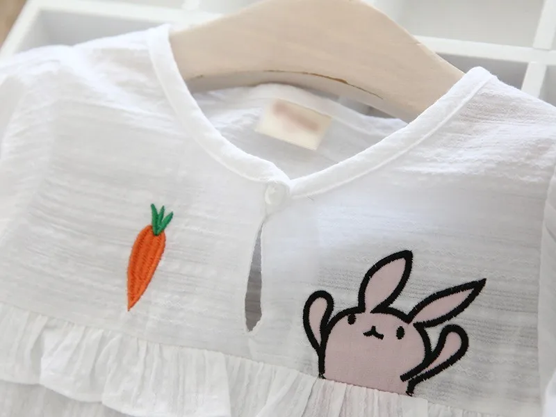 Новинка 2019 модная рубашка Aile Rabbit с длинным рукавом для девочек топ мультяшный