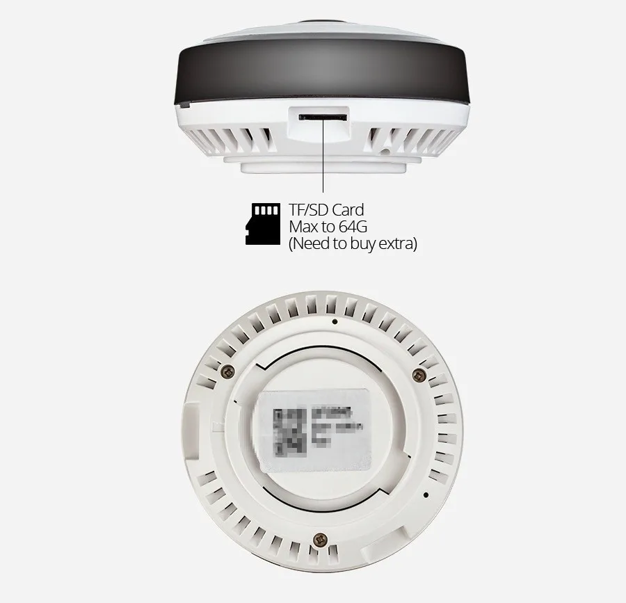 Мини HD 960P беспроводная Wifi IP камера 1,44 мм объектив 360 градусов панорамный рыбий глаз 1.3MP камера безопасности Поддержка телефона ПРИЛОЖЕНИЕ управление
