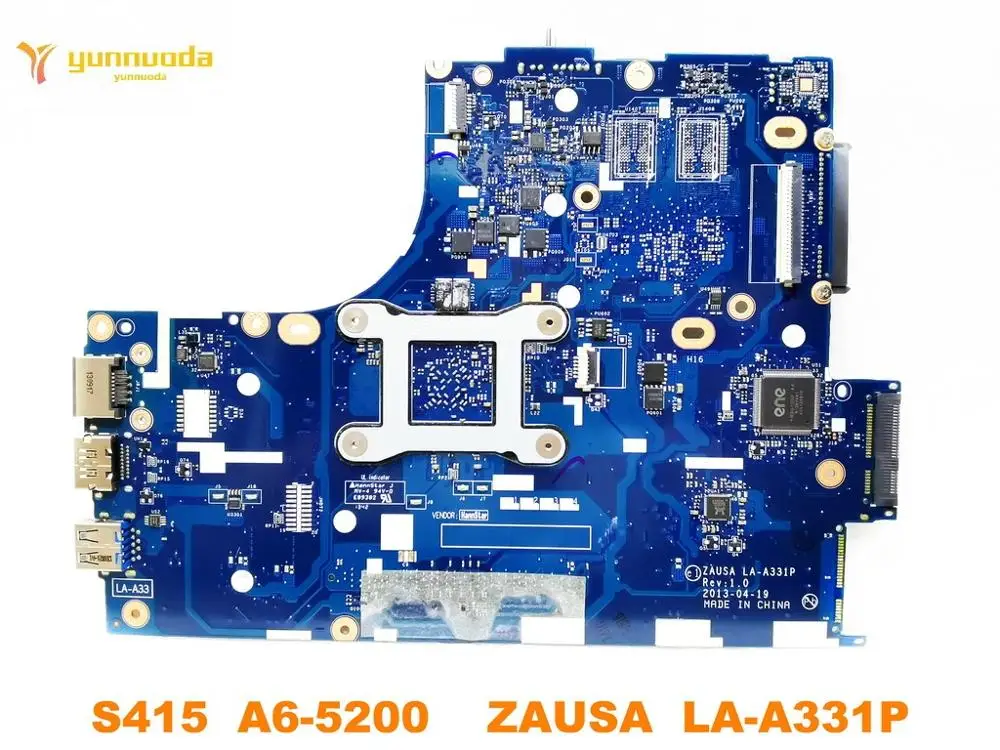 Оригинальный Для Lenovo S415 Материнская плата ноутбука A6 5200 ZAUSA LA A331P испытанное
