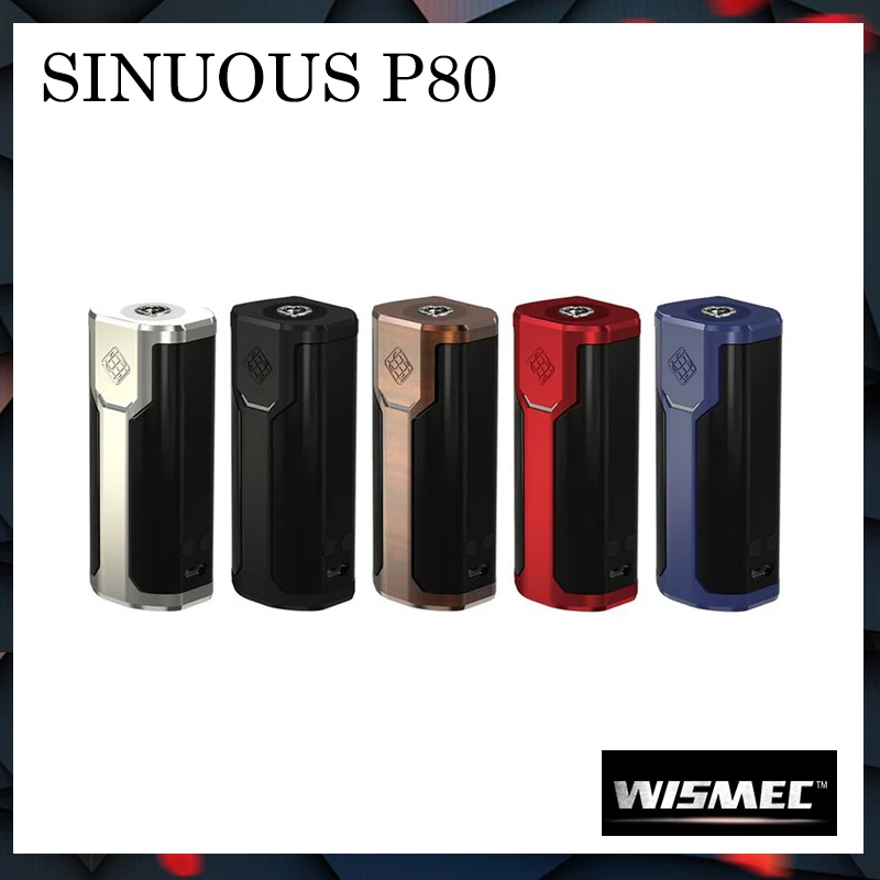 Аутентичные WISMEC извилистый P80 TC мод с 0 96 дюймов боковые Экран и приведенный в