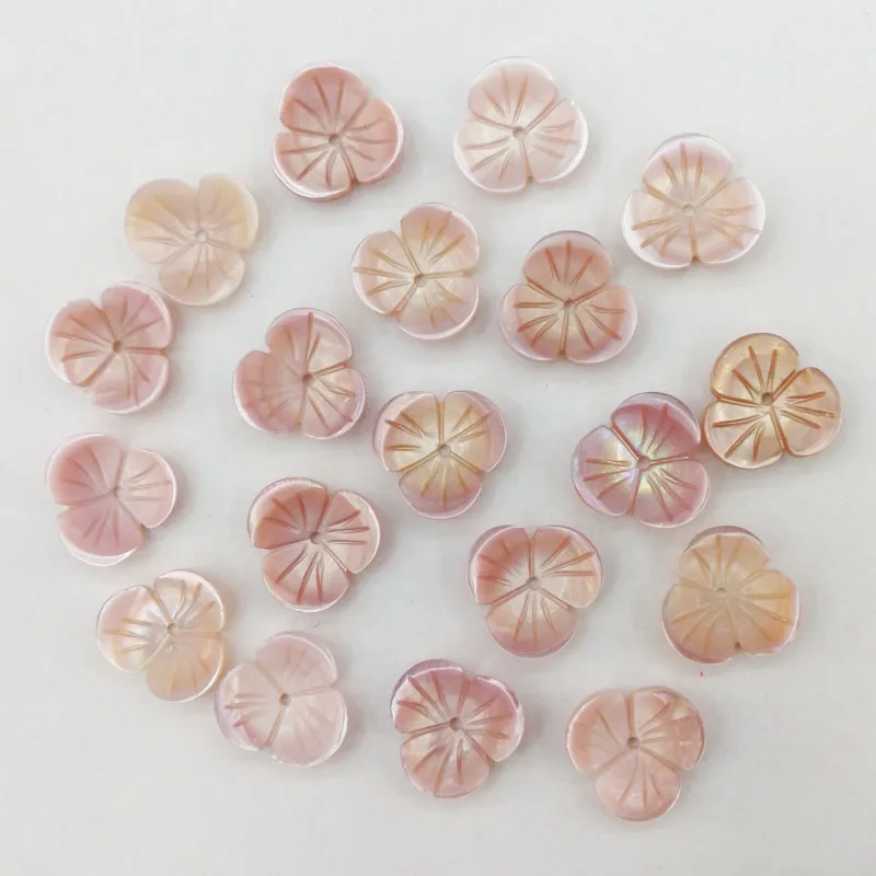 

fashion natural pink shell High quality 12mm Flower petals charm jewelry making Hair Earrings accessories 12Pcs/lot wholesale