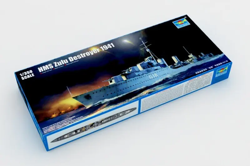 Модель в сборе Разрушитель Zulu 1/350 британского Королевского морского флота