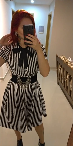 Женское винтажное платье миди в полоску Элегантное повседневное офисное с