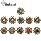 3 шт.лот 28 мм модные подвески из цинкового сплава, декоративные пуговицы, Бронзовые Подвески в виде цветов для ювелирных изделий сделай сам