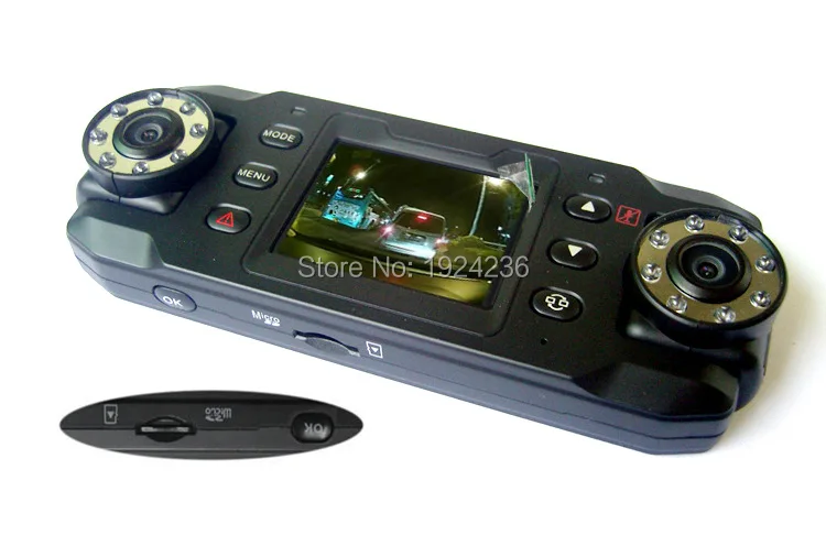 2 3 дюймовый ЖК экран Автомобильный двойной объектив Автомобильная камера с двумя