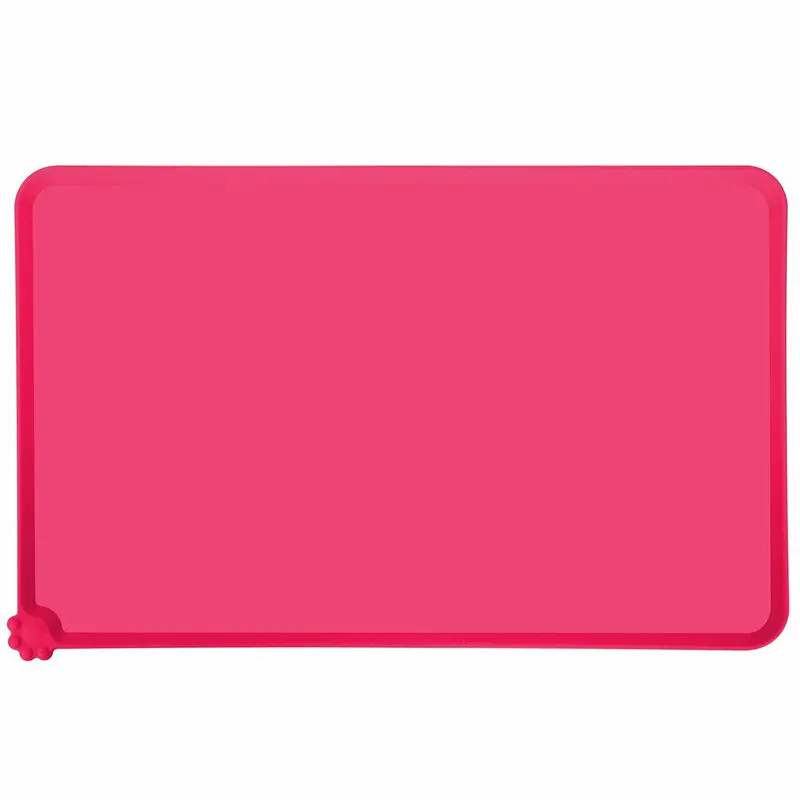 Red Силиконовый коврик для Кормления Собаки, нескользящий коврик для корма для домашних животных, миски для собак, кошек, 47x30 см - Цвет: Red