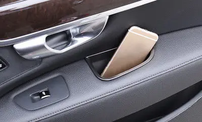 Черный внутренний боковой дверной ящик для хранения 2 шт. Volvo S90 2016