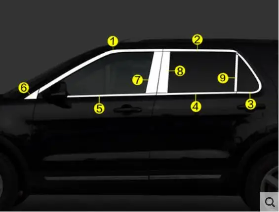 Полоски из нержавеющей стали для украшения автомобильных окон Накладка FORD Explorer