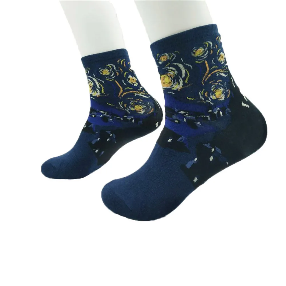 2018 новый европейский Носки для девочек модные женские туфли Стиль печати