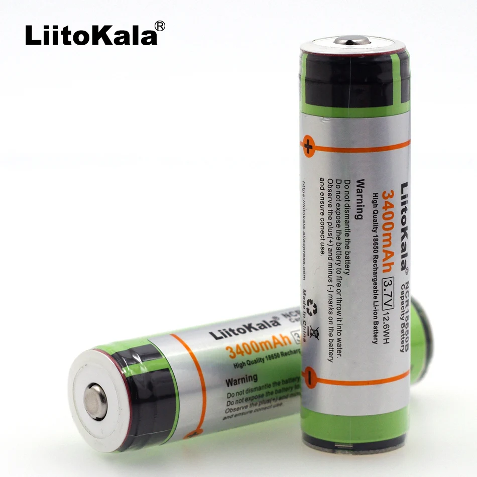 Аккумуляторная батарея LiitoKala 18650 NCR18650B с оригинальной защитой 3400 мАч литий ионная
