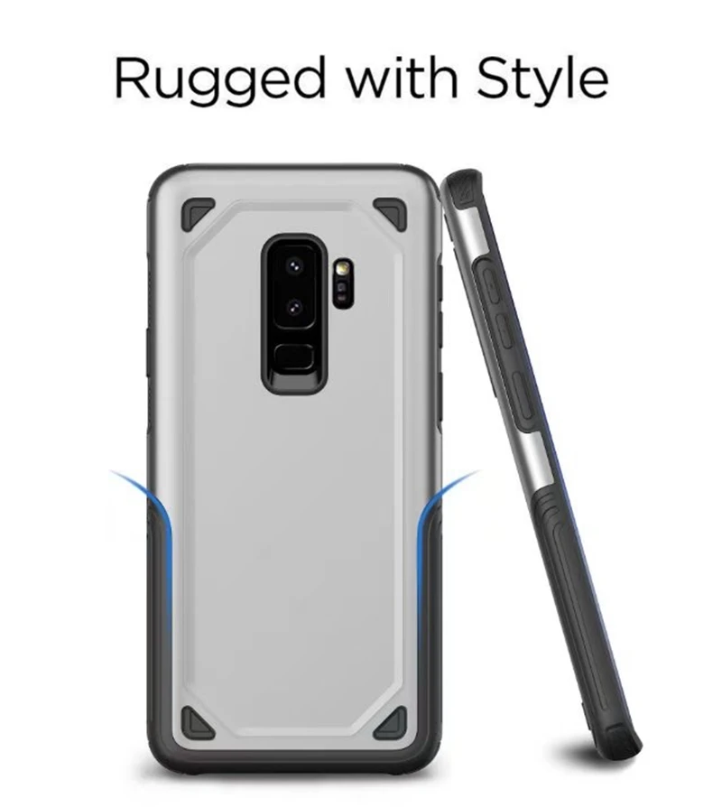 Противоударный чехол для Samsung Galaxy A6 A8 Plus 2018 армированный гибридный жесткий из ТПУ