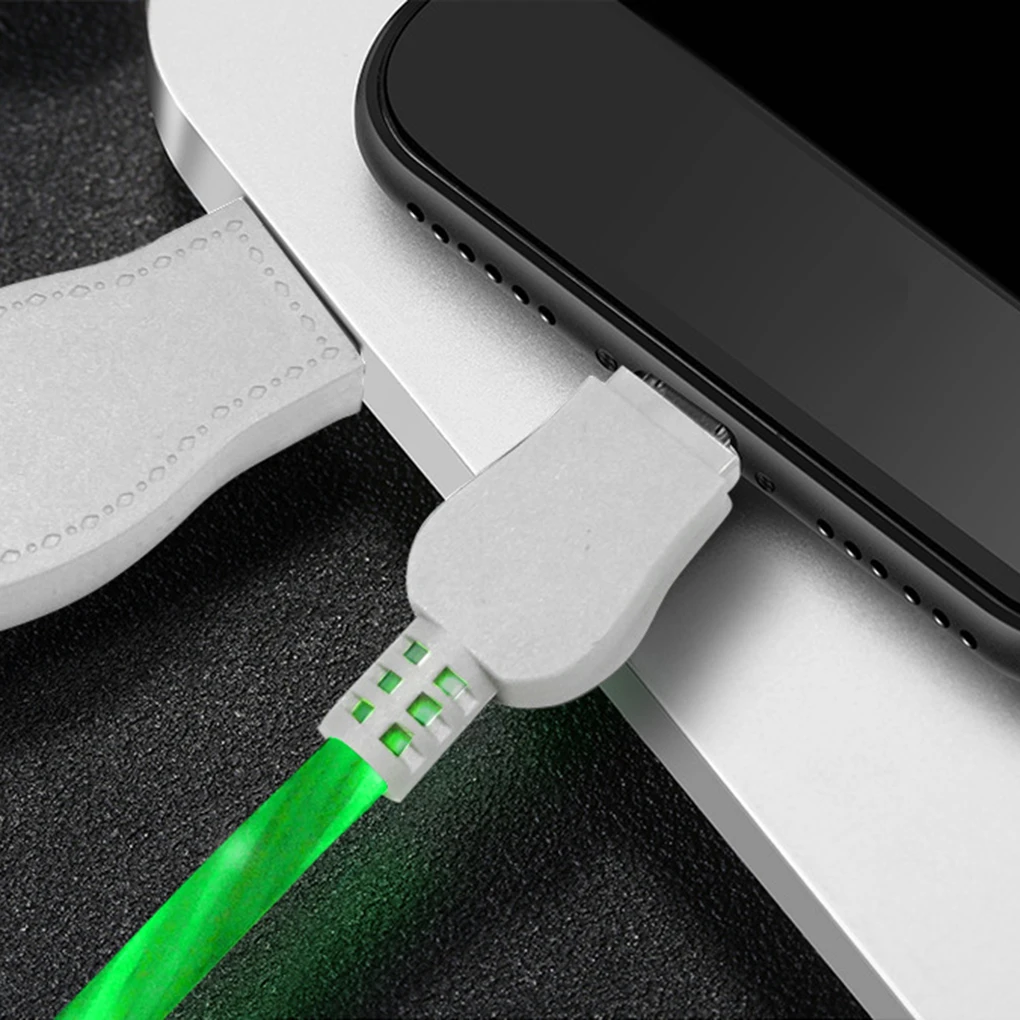 

LED Glow Flowing Data USB Charger Type C/Micro USB/8 Pin Charging Cable for iPhone X for Samsung Galaxy S9 S8 Charge Wire Cord