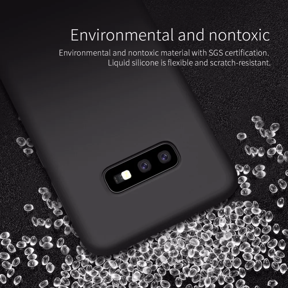Чехол для samsung Galaxy S10e NILLKIN жидкий силиконовый чехол против отпечатков пальцев Мягкая задняя крышка мягкий чехол Роскошная посылка