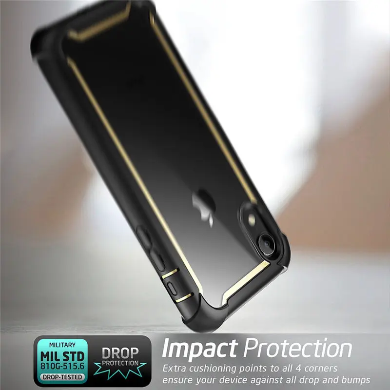 Для iphone XR чехол 6,1 дюймов i-Blason Ares серия полный корпус Прочный Прозрачный Бампер чехол со встроенной защитной пленкой