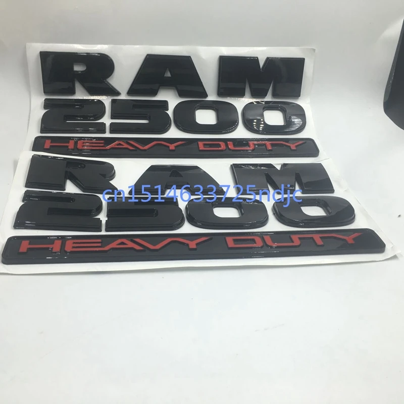 Для Dodge Ram 2500 Heavy Duty Matt Black Logo Letters заводская табличка эмблема набор из двух